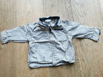 Chemise à carreaux obaibi 12 mois.
