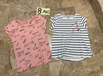Lot t shirts 8 ans