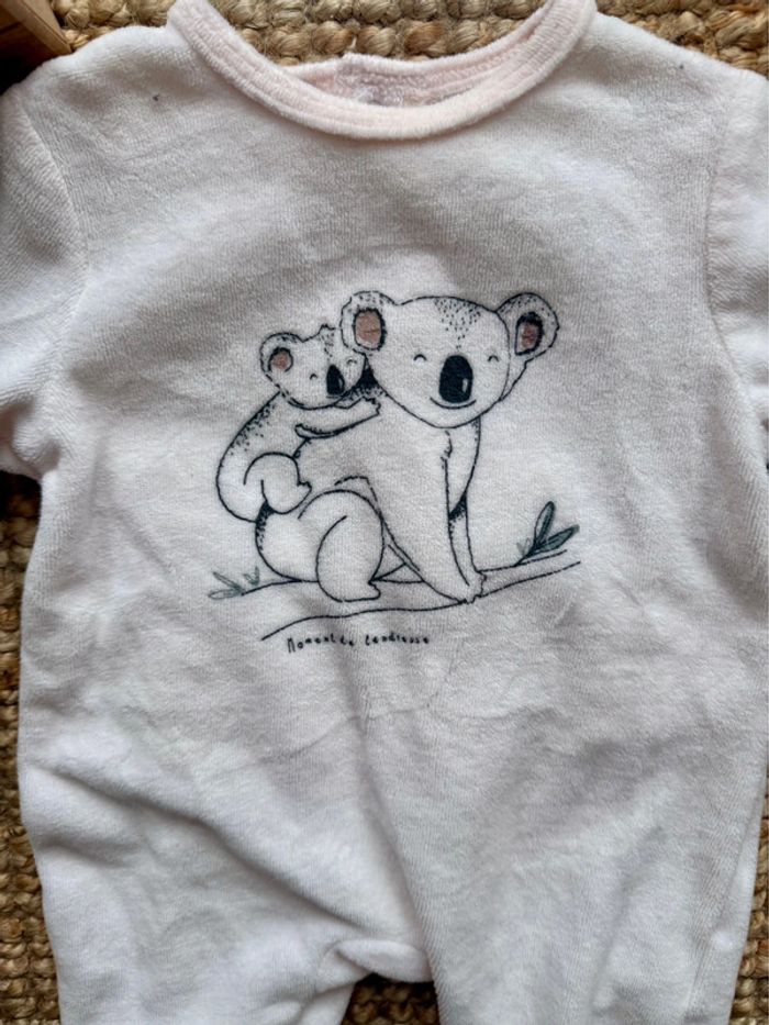 Pyjama velours La redoute 3mois / 60cm - photo numéro 2