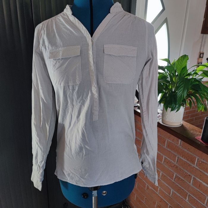 Tunique quadrillé gris blanc Okaïdi 14 ans