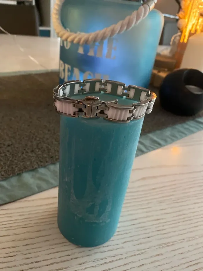 superbe bracelet homme acier céramique ROCHET