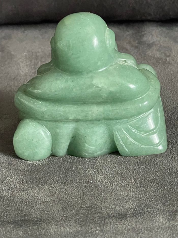 Buddha, rieur en jade porte-bonheur - photo numéro 1