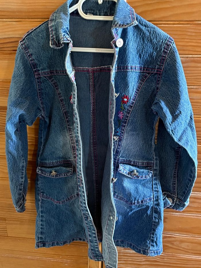 Veste en jean, avec poches, trous pour ceinture - Taille 6/8 ans - photo numéro 8