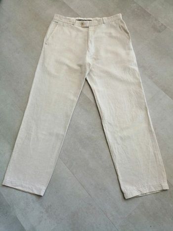 pantalon écru en toile