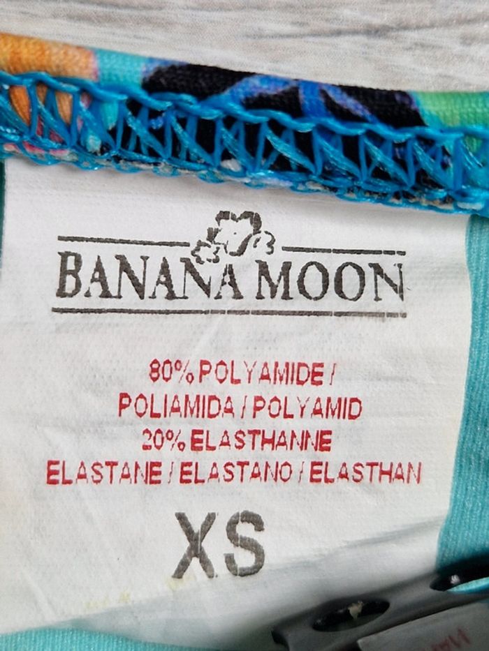 Maillot de bain bikini 2 pièces Banana Moon XS turquoise plumes - photo numéro 8