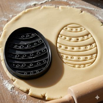 Emporte-pièce œuf de Pâques 8 cm pour biscuits et pâtisserie