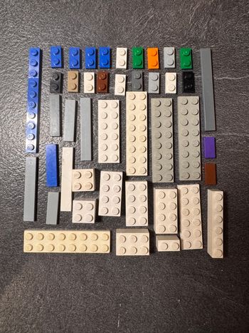 Lot LEGO briques blanc gris vrac construction