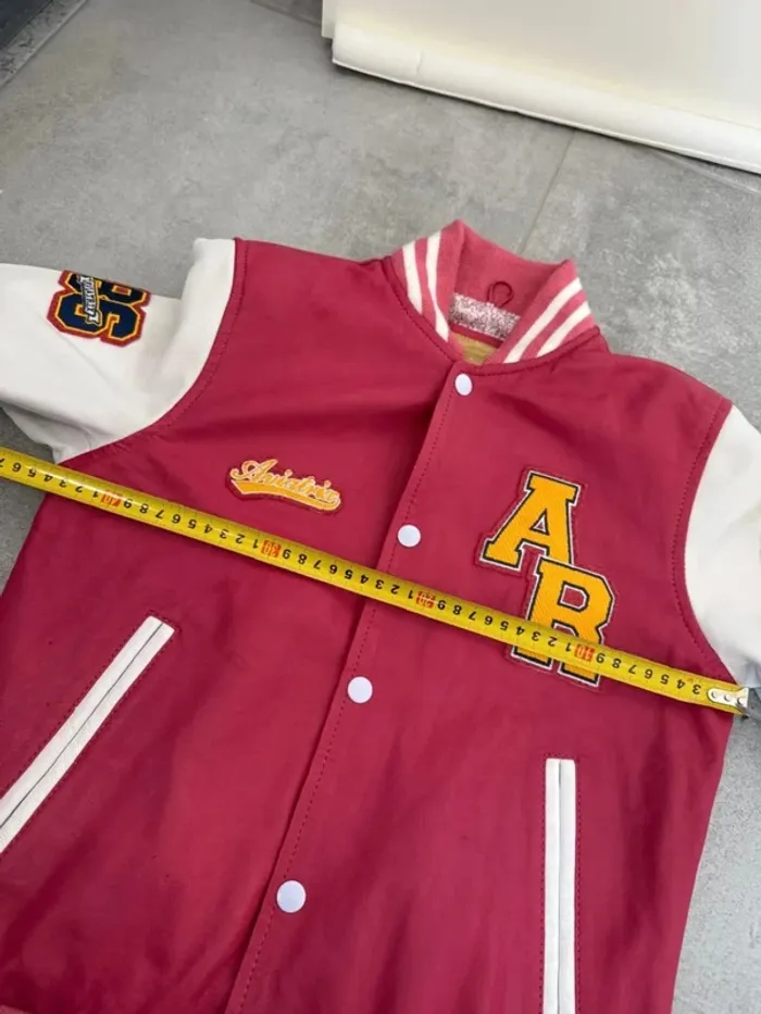 Veste bomber Aviatrix en cuir femme rose taille M très bon état - photo numéro 15