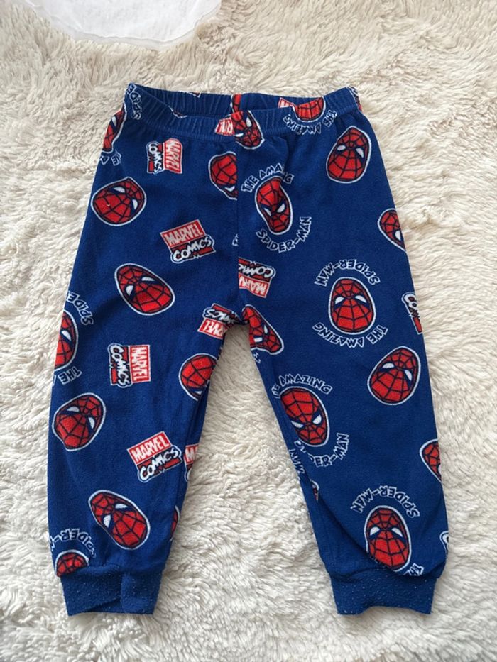 Pantalon pyjama Spiderman en velours 12 18 mois
