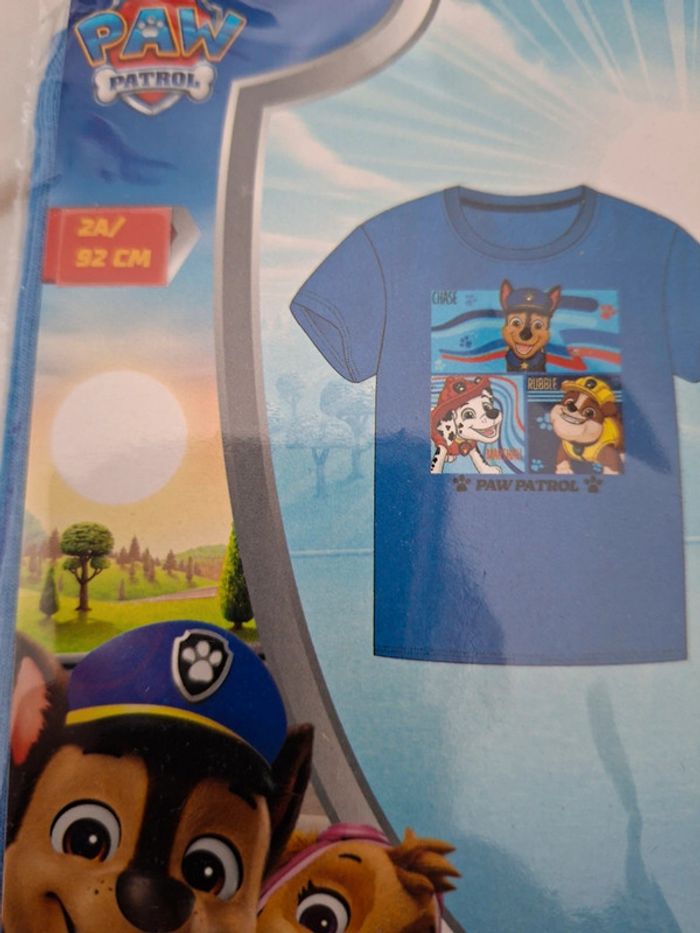 Tee-shirt pat patrouille neuf sous blister taille 2 ans - photo numéro 3