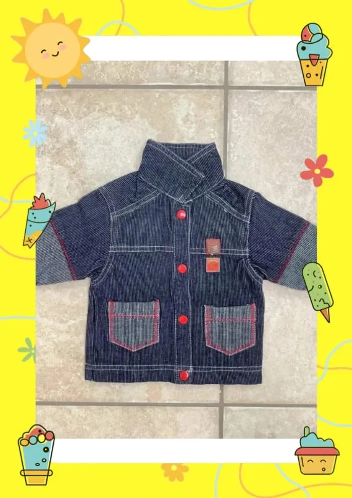 Veste en jean marine influx 3 mois - photo numéro 2