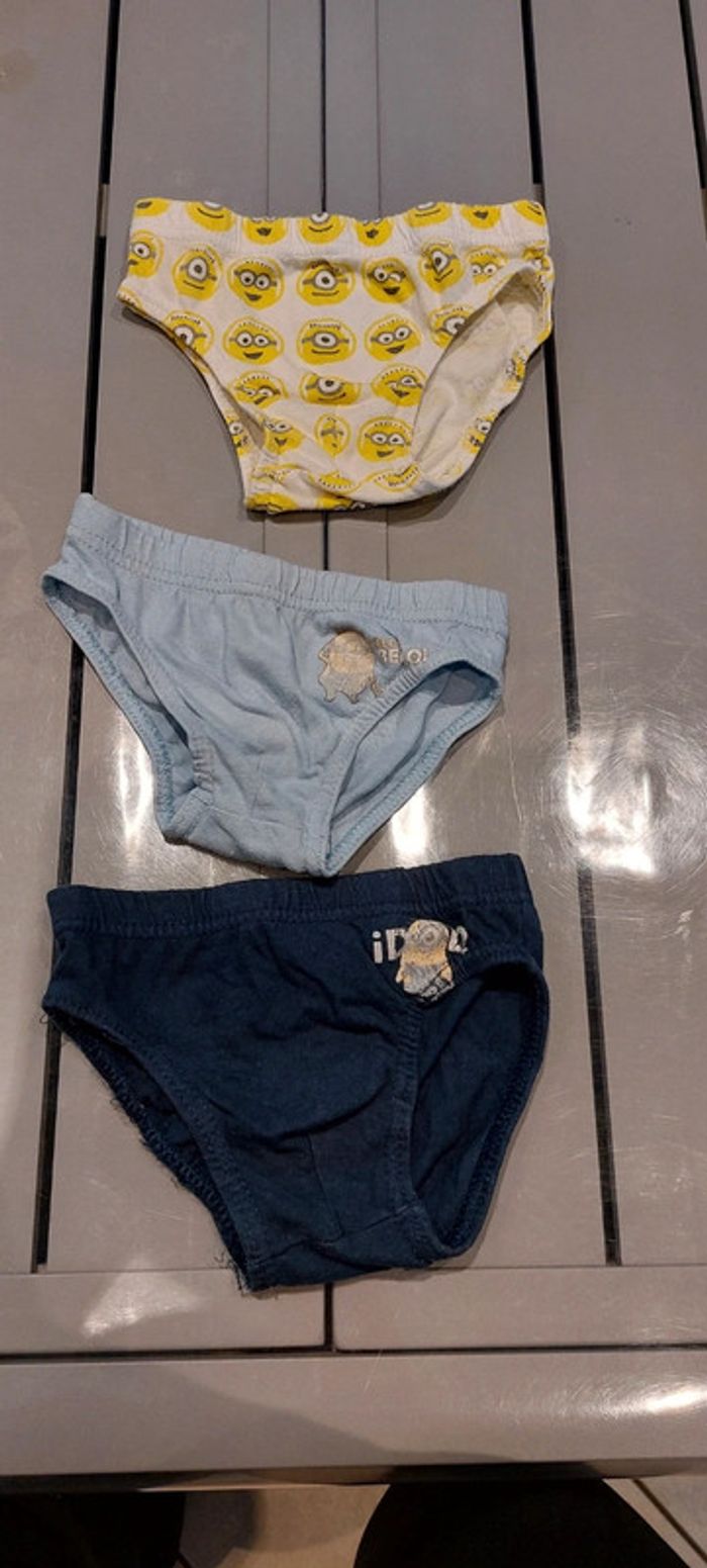 Lot de 3 slips minions 2 3 ans