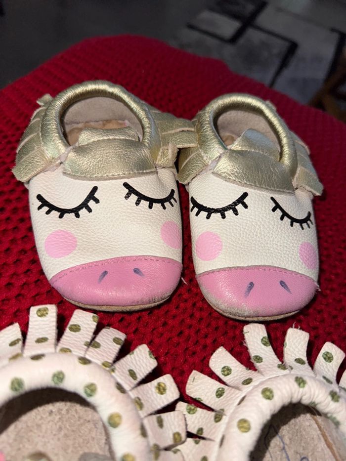 Chaussons en cuire licorne - photo numéro 4