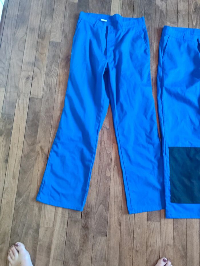 Lot de 2 pantalons bleus de travail - photo numéro 2