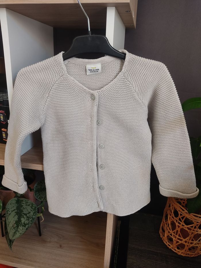 Gilet en laine gris Tape à l'oeil - Taille 23 mois - Très bon état