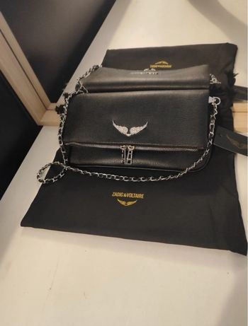 Sac pochette zadig&voltaire rock argenté 