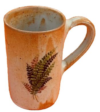 Mug  Grès émaillé Décor de feuilles de fougère 
