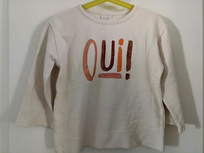 Pull fin "oui!" Zara 6 ans