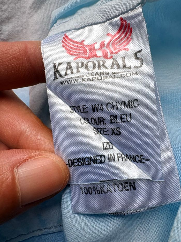 🤍 Chemisette femme Kaporal – Taille XS – Blanc dégradé bleu ciel – TBE - photo numéro 8