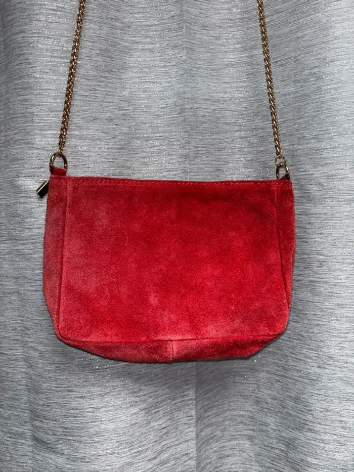 Sac bandoulière neuf, sac à main cuir Genuine Leather, sac femme en cuir véritable, sac chaîne - photo numéro 2