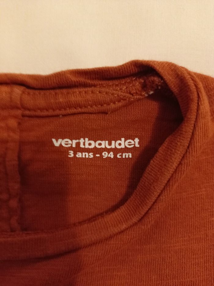 Polo manches longues marque Vertbaudet taille 3 ans 94 cm avec trois pressions dans le dos - photo numéro 2