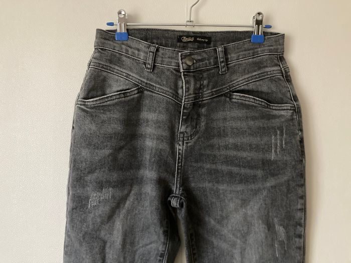 jeans droit gris taille haute Toxik 3 - photo numéro 2