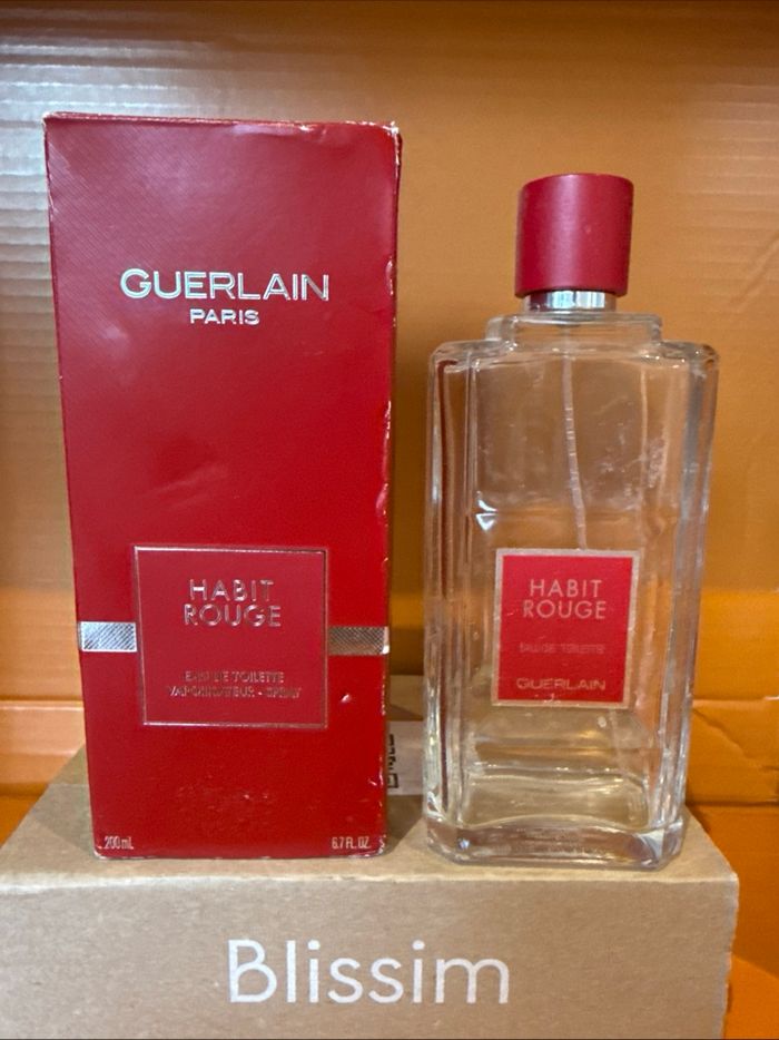 Flacon vide guerlain habit rouge 200ml rare pour collectionneur
