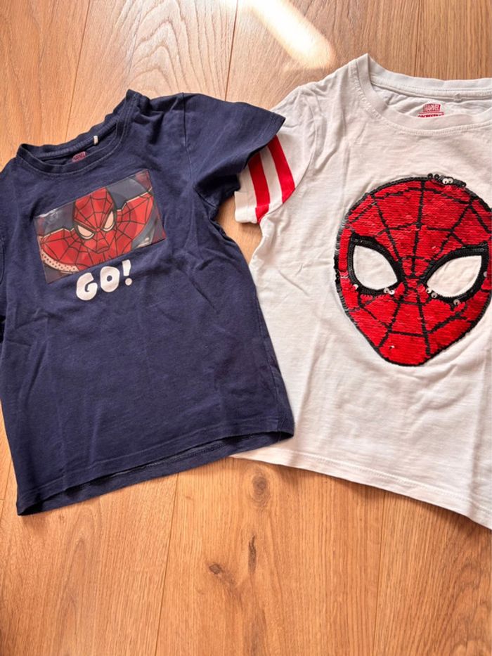 Lot 2 t-shirts Spiderman garçon 4 ans orchestra