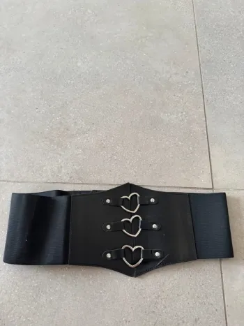 Ceinture noire élastique, très bon état, 92cm