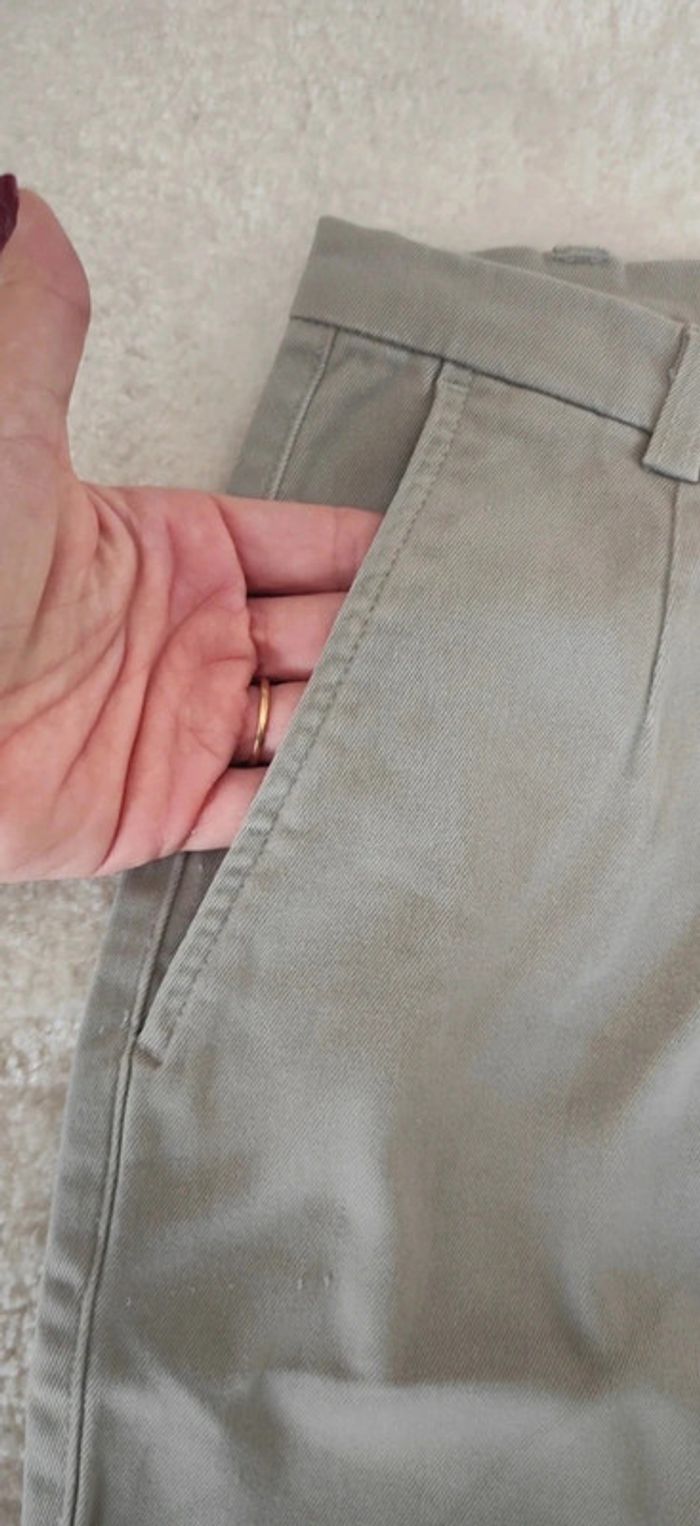 Pantalon chino femme Dockers W26 L30 gris clair coton - photo numéro 6