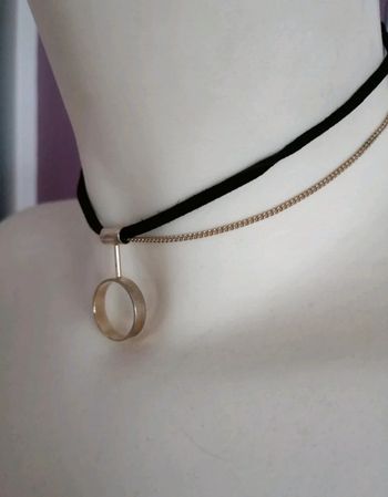 Collier ras de cou vintage métal doré