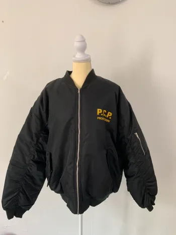 Veste bomber noire Gilbert Montagné – American City Brand XL