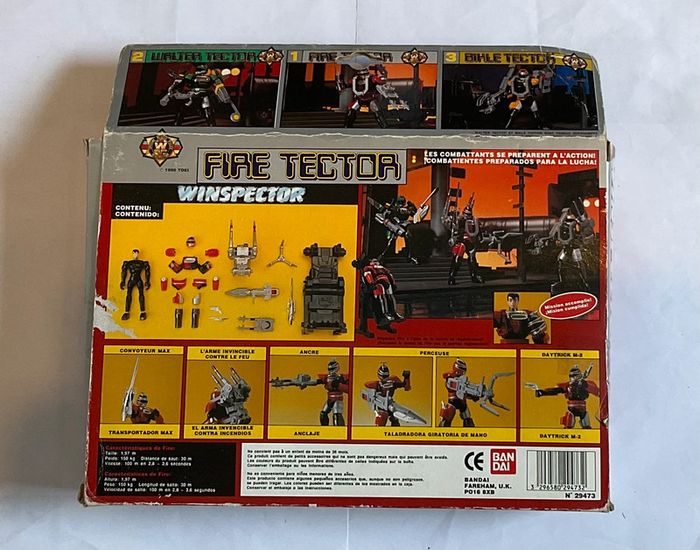 Coffret personnage Winspector Fire Tector Bandai Vintage - photo numéro 2