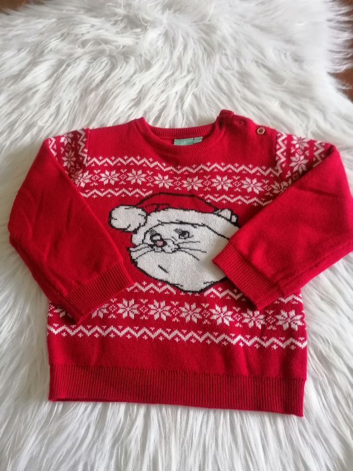 Pull marie aristochat rouge 3ans