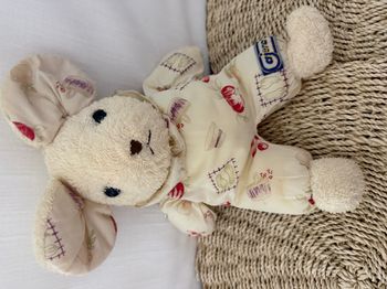 Doudou Souris Eponge Tissus Legume AJENA Hochet Vintage Peluche 30 Cm Ancien