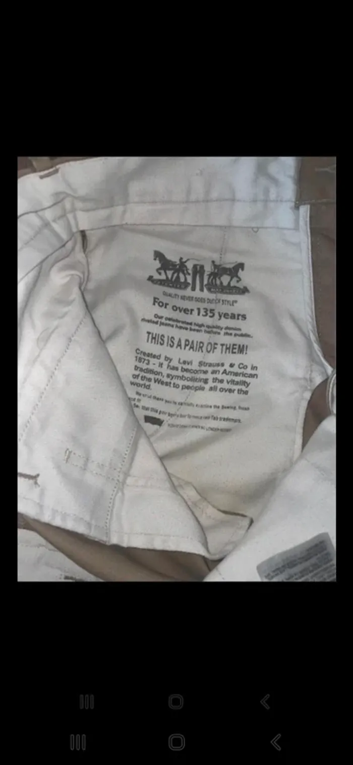 Pantalon Levi’s beige chino slim fit – Taille M - photo numéro 3