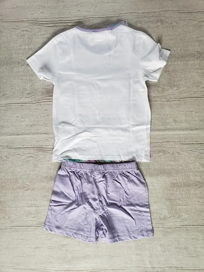 Pyjashort Disney La Reine des Neiges 8 ans Blanc et mauve - photo numéro 2