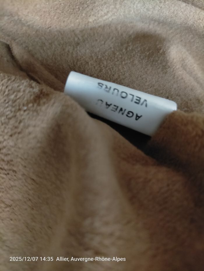 Veste chemise agneau velours couleur marron - photo numéro 7