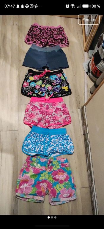 Lot de 6 shorts a fleurs 12-14 ans 