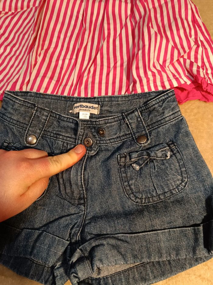 Blouse et short en jean 3 ans - photo numéro 2
