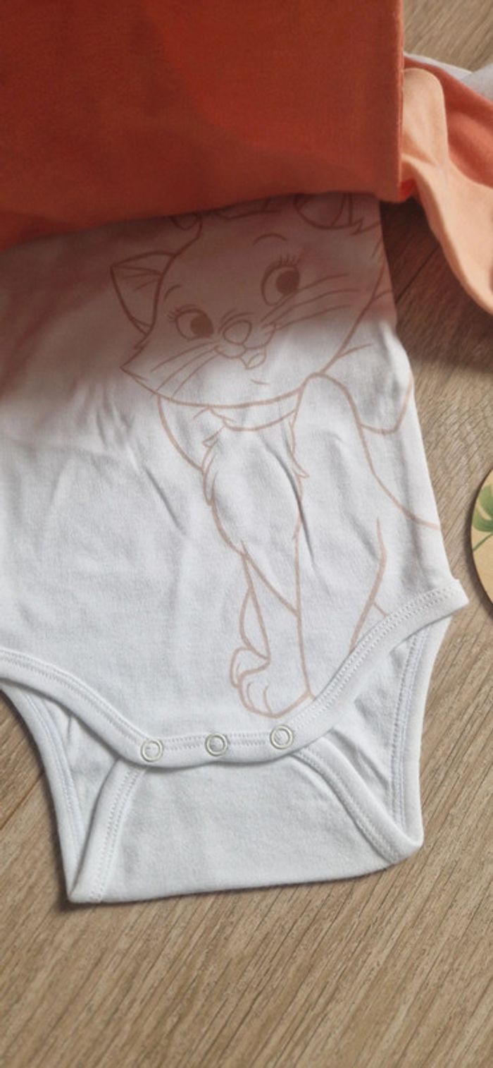 Lot de 6 bodies bébé fille manches longues Disney en 6 mois neufs - photo numéro 9