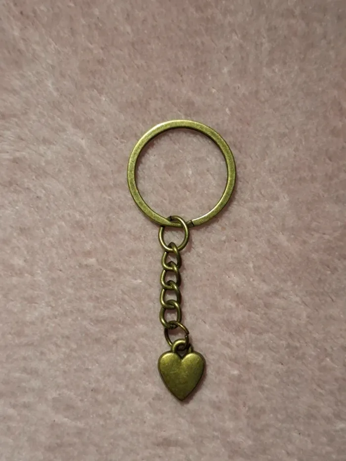 Porte-clés vintage cœur 💛 métal bronze