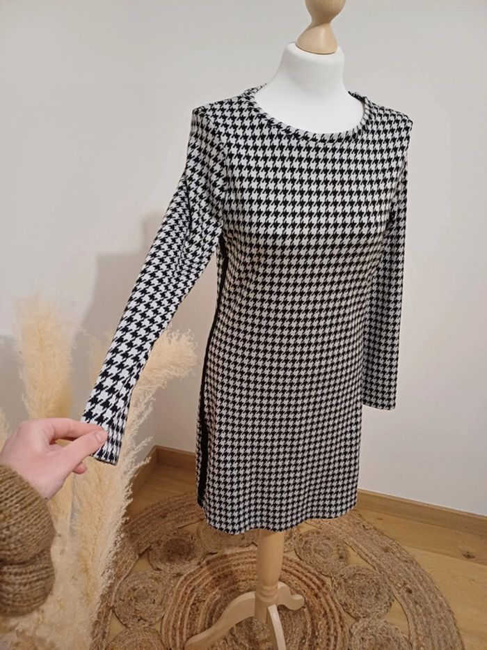 Robe chaude à imprimé Pied de poule Up2Fashion taille S 36 - photo numéro 6