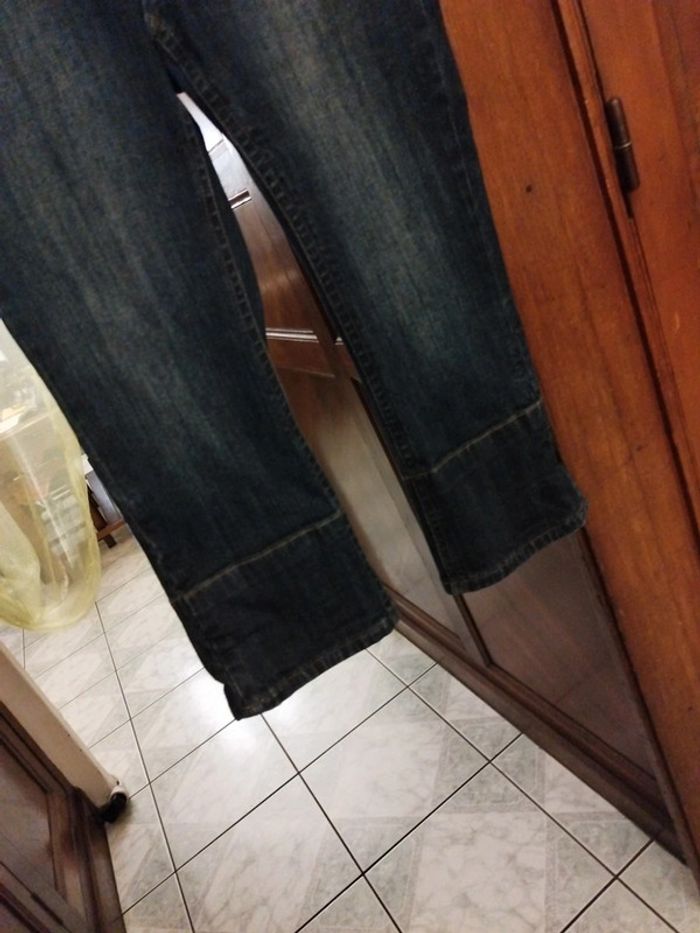 Pantacourt bleu foncé denim vintage M/38 y2k - photo numéro 4