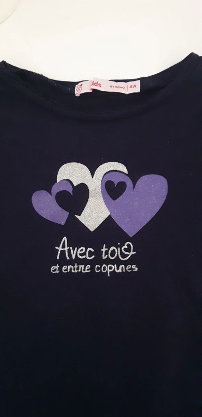 Lot de 3 t-shirts manches longues fille 4 ans - photo numéro 8