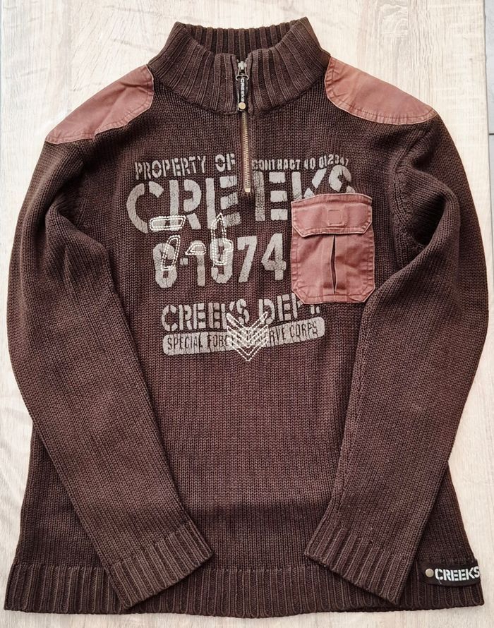 Pull garçon marron Creeks