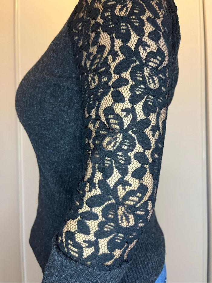 Pull col roulé dentelle - photo numéro 3