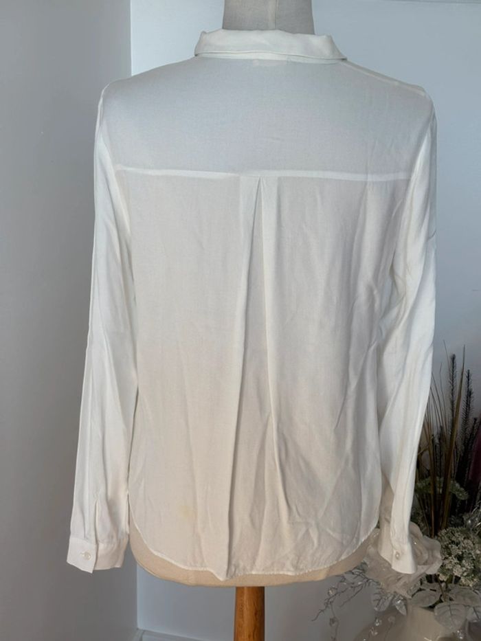 🤍 sublime chemise 100% Viscose blanche - American Vintage - - photo numéro 9