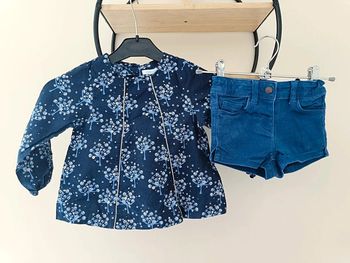 23-24 mois 2 ans ensemble blouse obaibi Okaïdi et short kiabi