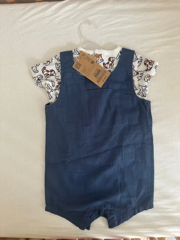 Ensemble tee shirt + salopette - photo numéro 3
